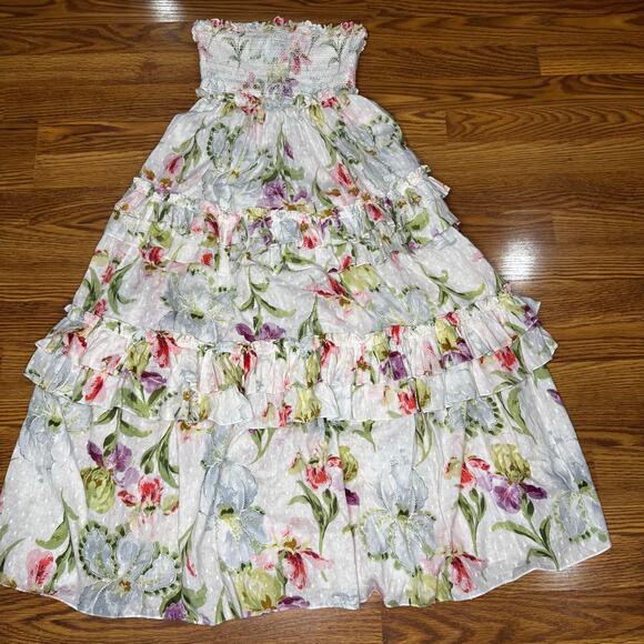 Needle & Thread Rose Bluebell Bandeau Ballerina Dress Pink Floral Tulle Gown Us4 - Picture 11 of 11